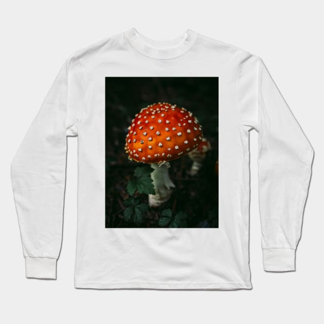 Amanita Muscaria a.k.a Fly Agaric Long Sleeve T-Shirt by Robtography